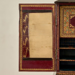 A fine, small early Victorian tooled and gilt leather correspondence table cabinet