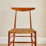 A set of four cherry wood Chiavari chairs by Colombo Sanguineti (1884 - 1960)