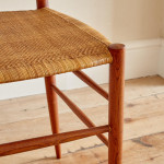 A set of four cherry wood Chiavari chairs by Colombo Sanguineti (1884 - 1960)