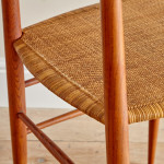 A set of four cherry wood Chiavari chairs by Colombo Sanguineti (1884 - 1960)