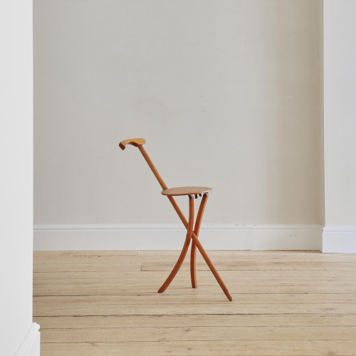 An early beech, plywood and metal 'Kan-O-Seat' by Albin Johnson for Stafford-Johnson