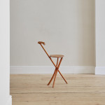 An early beech, plywood and metal 'Kan-O-Seat' by Albin Johnson for Stafford-Johnson