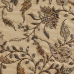 A finely embroidered silk panel