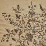 A finely embroidered silk panel