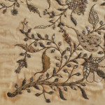 A finely embroidered silk panel