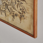 A finely embroidered silk panel
