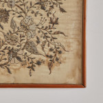 A finely embroidered silk panel