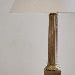 A gilt metal column lamp