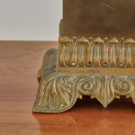 A gilt metal column lamp