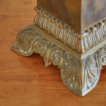 A gilt metal column lamp