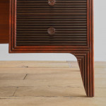 A rosewood veneered and stained walnut 'grissinato' desk by Paolo Buffa (1903 - 1970) and made by Mario Quarti (1901 - 1974)