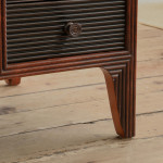 A rosewood veneered and stained walnut 'grissinato' desk by Paolo Buffa (1903 - 1970) and made by Mario Quarti (1901 - 1974)