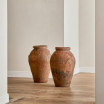 A pair of Italian Terracotta oil jars by Carlo Bitossi Montelupo