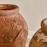 A pair of Italian Terracotta oil jars by Carlo Bitossi Montelupo
