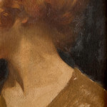 'Study of a Head' - oil on canvas by Ernest Board (1877 - 1935)