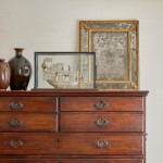 A Regence period rectangular giltwood border glass mirror