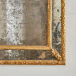 A Regence period rectangular giltwood border glass mirror