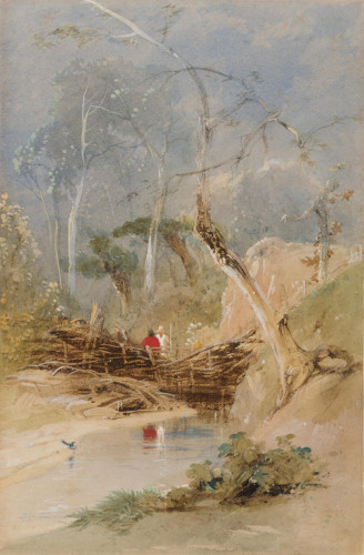A Salmon Trap on a River