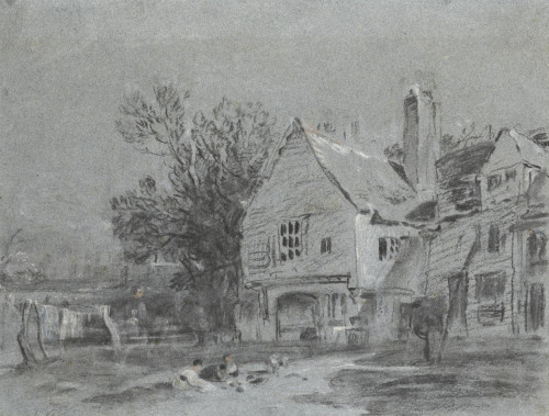 Children playing outside a House