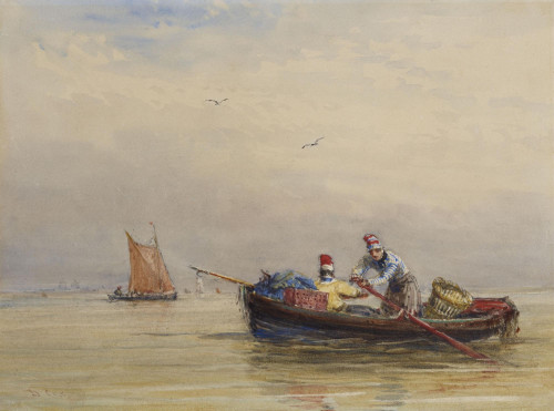 Fishermen on the Thames at Bugsby's Reach, Blackwall