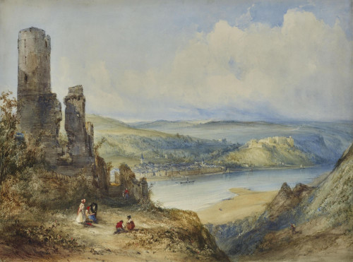 Rheinfels and St. Goar, from the Castle of Katz, on the Rhine