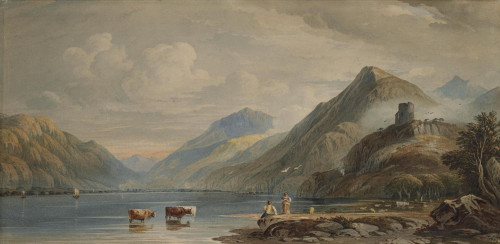 Dolbadarn Castle on Llyn Peris, North Wales