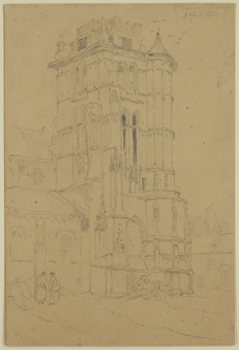View of the Church of Saint-Étienne, Beauvais, 4th April 1825