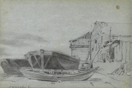 Study of a Boatyard by the Thames