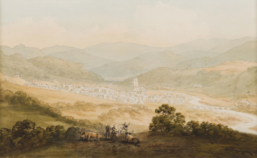 View of Dolgelly, North Wales