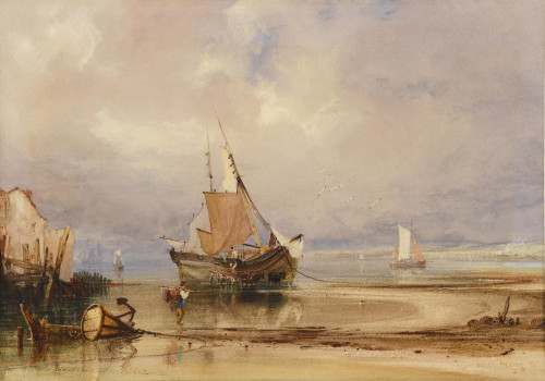 Vessels on the Shore at Southampton