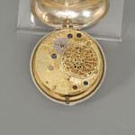 J Wilders, London, an 18th century silver pair cased pocket watch
