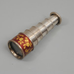 regency period monocular with red and gilt decoration