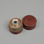 regency period monocular with red and gilt decoration