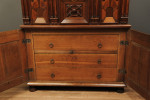 oak, walnut and fruit wood chest