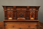 oak, walnut and fruit wood chest