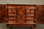 King wood parquetry veneered cabinet