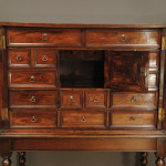 King wood parquetry veneered cabinet