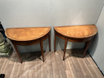 A fine pair of 18th century satinwood card tables