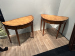 A fine pair of 18th century satinwood card tables