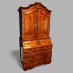 South German walnut bureau bookcase
