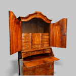 South German walnut bureau bookcase