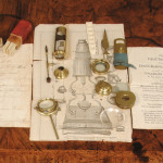 Culpepper Microscope with trade papers for Charles Lincoln