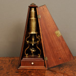 Culpepper Microscope with trade papers for Charles Lincoln