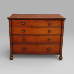 A Regency mahogany chest with ebony cock beadings