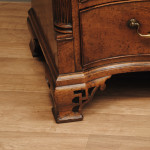 A fine and unusual Lancashire mahogany serpentine chest