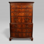 Chippendale period mahogany secretaire tallboy