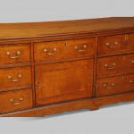 Oak and mahogany cross banded dresser base