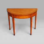 A fine pair of 18th century satinwood card tables