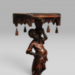 A Venetian carved and polychromed Blackamoor table
