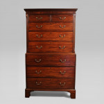 Chippendale period mahogany secretaire tallboy